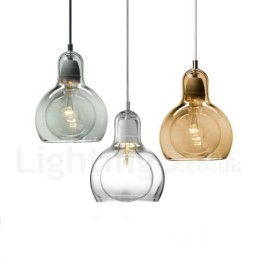 Designer Touch Decorative 1 Light Nordic Style Modern Contemporary Glass Pendant Light