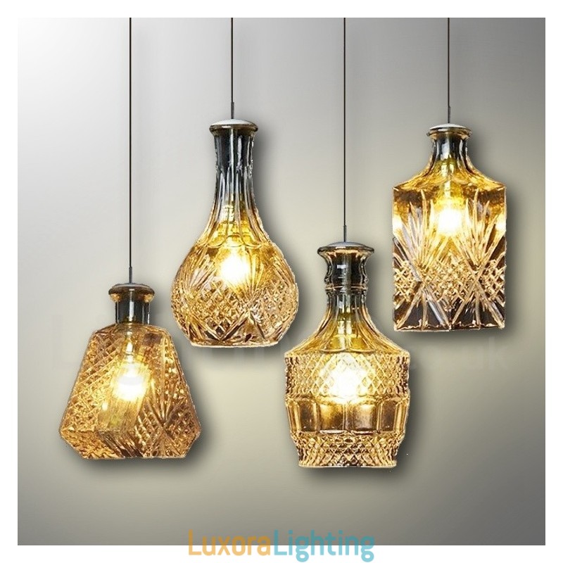 Designer Touch Decorative 1 Light Rustic Lodge Glass Cafe Pendant Light