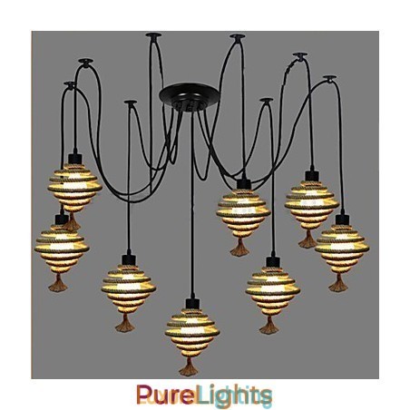 Designer Touch Decorative The Nordic Country Retro Honeycomb Chandelier Chandelier lamp The Heavenly Maids Scatter Blossoms.