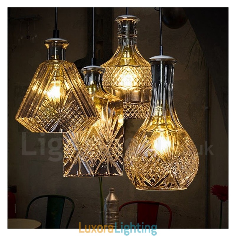 Designer Touch Decorative 1 Light Rustic Lodge Glass Cafe Pendant Light