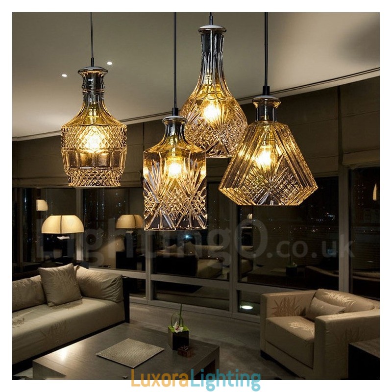 Designer Touch Decorative 1 Light Rustic Lodge Glass Cafe Pendant Light