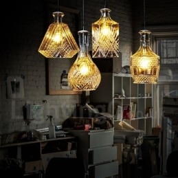 Designer Touch Decorative 1 Light Rustic Lodge Glass Cafe Pendant Light
