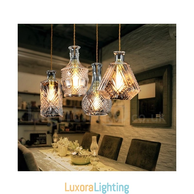 Designer Touch Decorative 1 Light Rustic Lodge Glass Cafe Pendant Light
