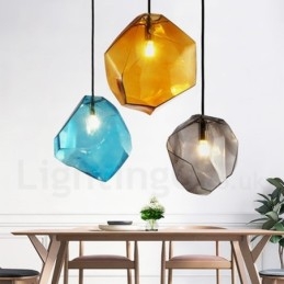Designer Touch Decorative 1 Light Rustic Lodge Pendant Light with Glass Shade
