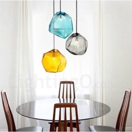Designer Touch Decorative 1 Light Rustic Lodge Pendant Light with Glass Shade