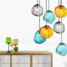 Designer Touch Decorative 1 Light Rustic Lodge Pendant Light with Glass Shade