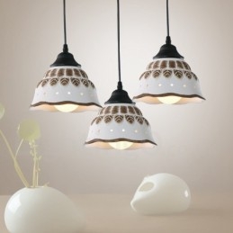 Designer Touch Decorative 1 Light Modern Contemporary Pendant Light with Ceramic Shade