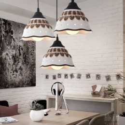 Designer Touch Decorative 1 Light Modern Contemporary Pendant Light with Ceramic Shade