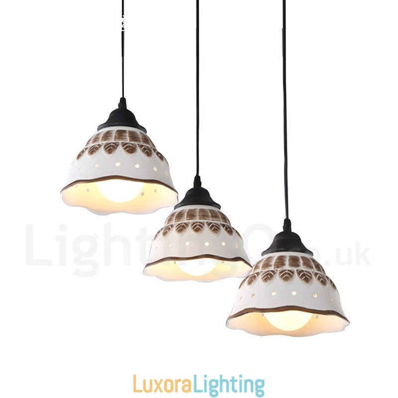 Designer Touch Decorative 1 Light Modern Contemporary Pendant Light with Ceramic Shade