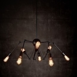 Designer Touch Decorative Creative 8 Light Brushed Nickel Chandelier