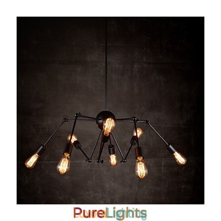 Designer Touch Decorative Creative 8 Light Brushed Nickel Chandelier