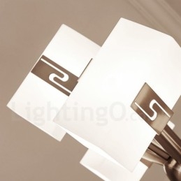 Designer Touch Decorative 6 Light Modern Contemporary Chandelier with Glass Shade