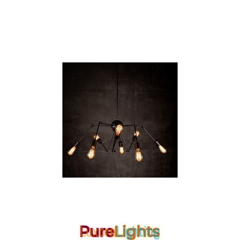 Designer Touch Decorative Creative 8 Light Brushed Nickel Chandelier