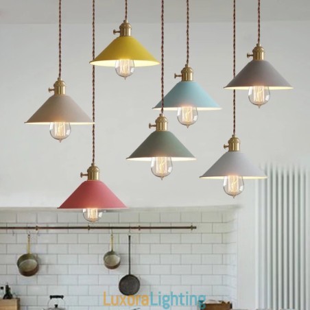 Designer Touch Decorative 1 Light Modern Contemporary Steel Pendant Light with Steel Shade