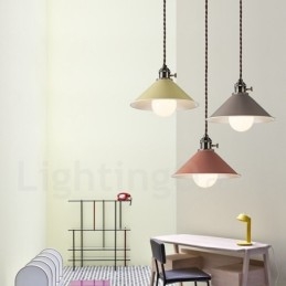Designer Touch Decorative 1 Light Modern Contemporary Steel Pendant Light with Steel Shade