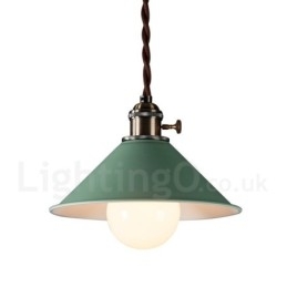 Designer Touch Decorative 1 Light Modern Contemporary Steel Pendant Light with Steel Shade
