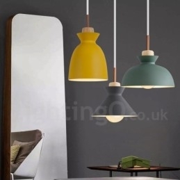 Designer Touch Decorative 1 Light Modern Contemporary Steel Pendant Light with Aluminum alloy Shade