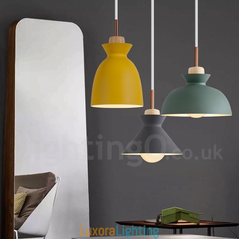 Designer Touch Decorative 1 Light Modern Contemporary Steel Pendant Light with Aluminum alloy Shade