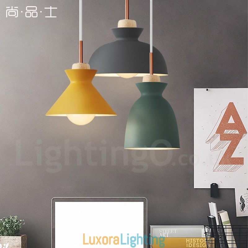 Designer Touch Decorative 1 Light Modern Contemporary Steel Pendant Light with Aluminum alloy Shade