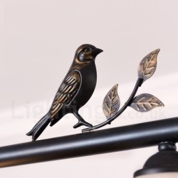 Designer Touch Decorative 3 Light Retro Rustic Steel Pendant Light with Glass Shade