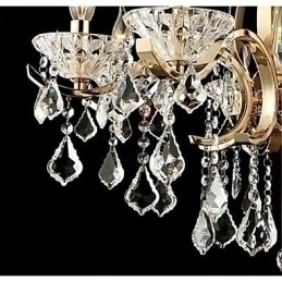 Designer Touch Decorative High Grade Gold Wrought Iron Crystal Chandelier 8 Lights