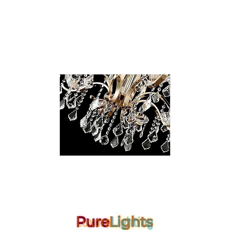 Designer Touch Decorative High Grade Gold Wrought Iron Crystal Chandelier 8 Lights