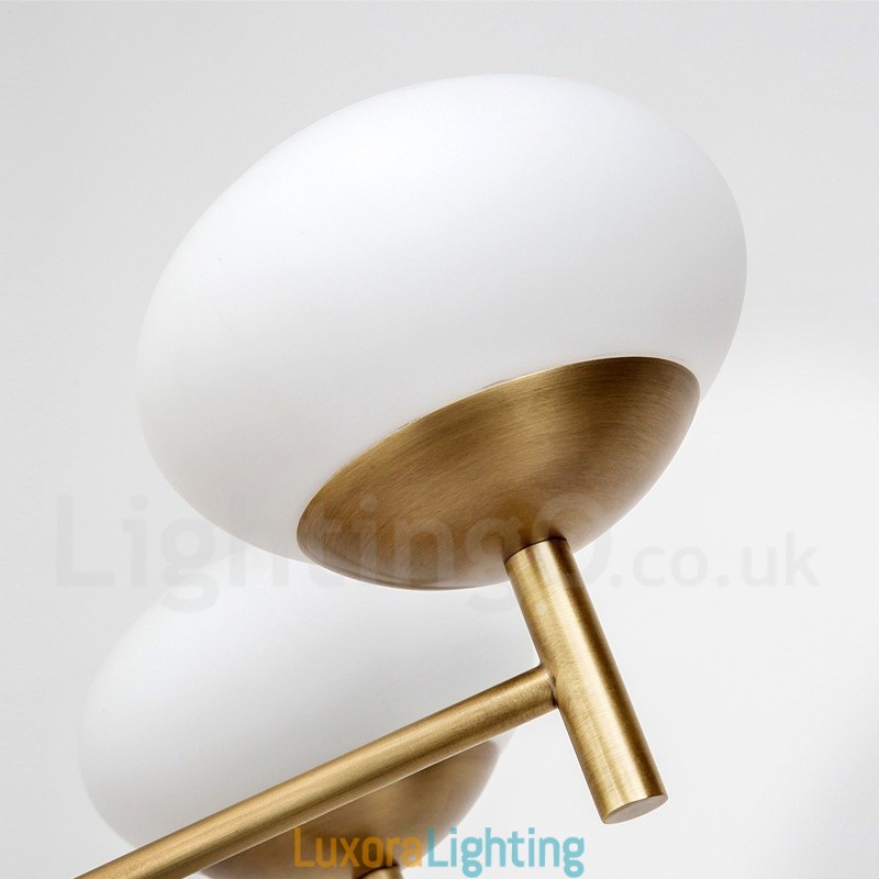 Designer Touch Decorative 9 Light Retro Rustic Luxury Brass Pendant Lamp Chandelier with Glass Shade