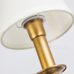 Designer Touch Decorative 6 Light Retro Rustic Luxury Brass Pendant Lamp Chandelier with Fabric Shade