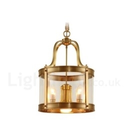 Designer Touch Decorative 5 Light Retro Rustic Luxury Brass Pendant Lamp Chandelier with Glass Shade