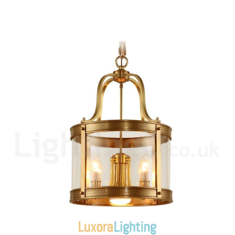 Designer Touch Decorative 5 Light Retro Rustic Luxury Brass Pendant Lamp Chandelier with Glass Shade