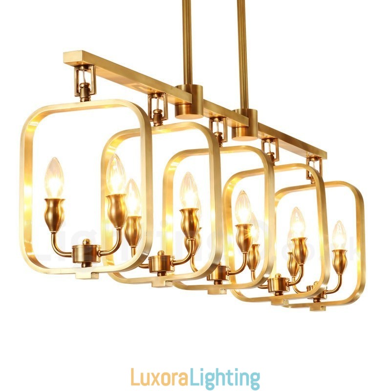 Designer Touch Decorative Retro Rustic Luxury Brass Pendant Lamp Chandelier