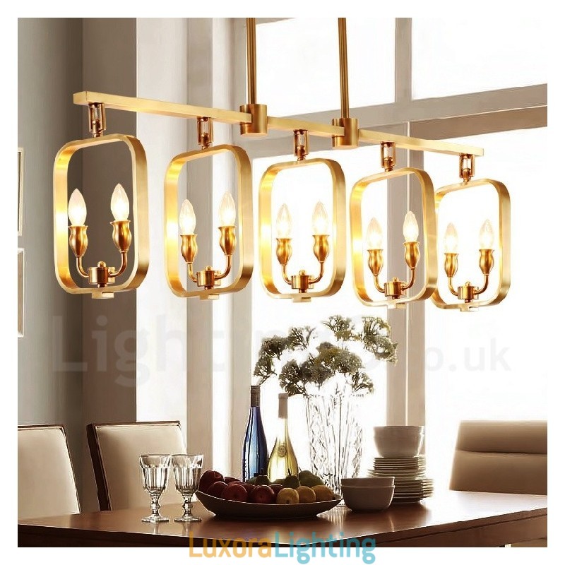 Designer Touch Decorative Retro Rustic Luxury Brass Pendant Lamp Chandelier