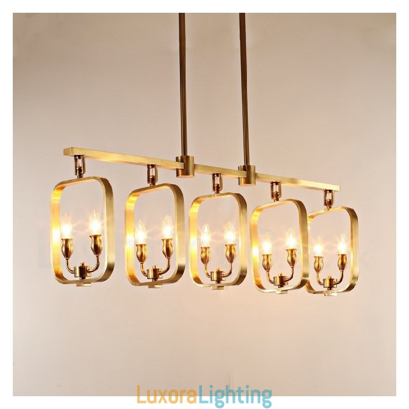 Designer Touch Decorative Retro Rustic Luxury Brass Pendant Lamp Chandelier