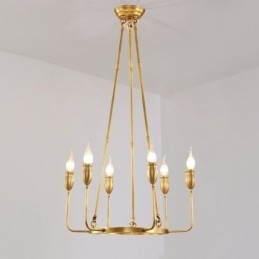 Designer Touch Decorative 6 Light 8 Light Retro Rustic Luxury Brass Pendant Lamp Chandelier