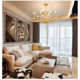 Designer Touch Decorative 12 Light Retro Rustic Luxury Brass Pendant Lamp Chandelier