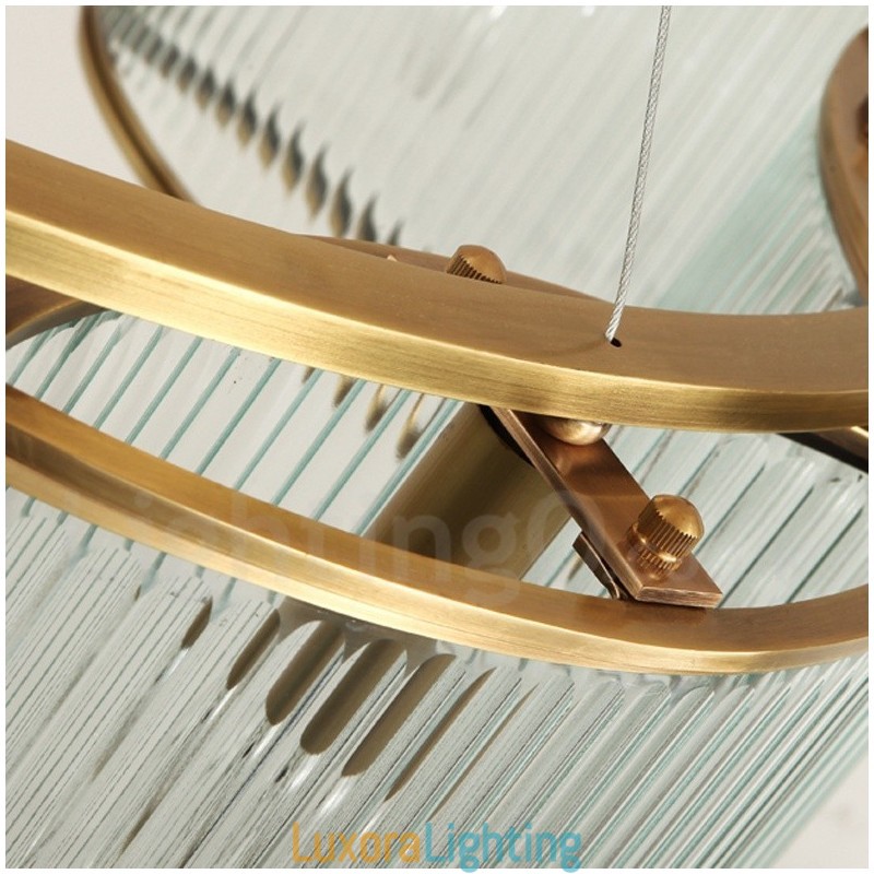 Designer Touch Decorative 8 Light Retro Rustic Luxury Brass Pendant Lamp Chandelier with Glass Shade