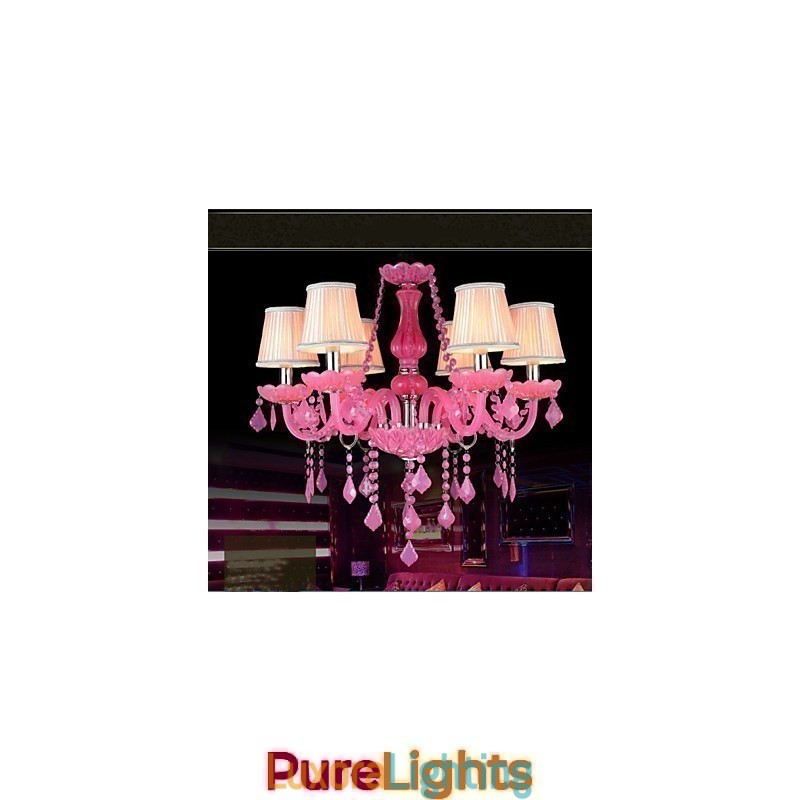 Designer Touch Decorative Coffee lamp Project Light Candle Crystal Hanging Lamp Pink A
