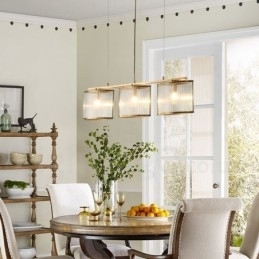 Designer Touch Decorative 3 Light Retro Rustic Luxury Brass Pendant Lamp Chandelier with Glass Shade