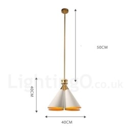 Designer Touch Decorative 4 Light Retro Rustic Luxury Aluminum alloy Pendant Lamp Chandelier with Aluminum alloy Shade