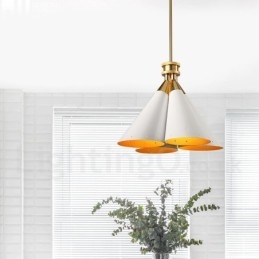 Designer Touch Decorative 4 Light Retro Rustic Luxury Aluminum alloy Pendant Lamp Chandelier with Aluminum alloy Shade