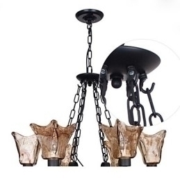 Designer Touch Decorative Chandelier 6 Lights Glass Traditional Classic Vintage