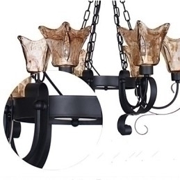 Designer Touch Decorative Chandelier 6 Lights Glass Traditional Classic Vintage