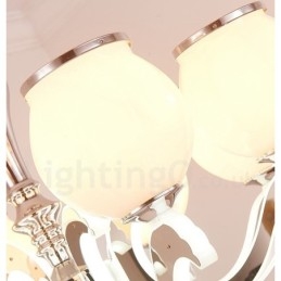 Designer Touch Decorative 6 Light Modern Contemporary Luxury Pendant Lamp Chandelier with Glass Shade