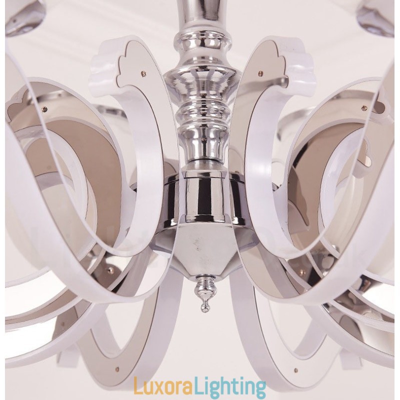 Designer Touch Decorative 6 Light Modern Contemporary Luxury Pendant Lamp Chandelier with Glass Shade