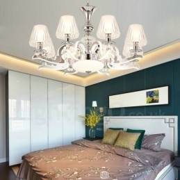 Designer Touch Decorative Retro Rustic Luxury Crystal Pendant Lamp Chandelier with Glass Shade