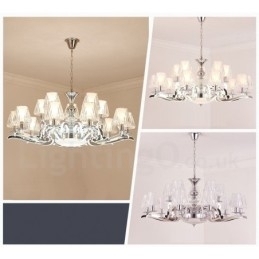 Designer Touch Decorative Retro Rustic Luxury Crystal Pendant Lamp Chandelier with Glass Shade
