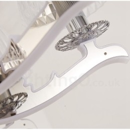 Designer Touch Decorative Retro Rustic Luxury Crystal Pendant Lamp Chandelier with Glass Shade