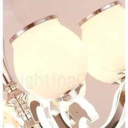 Designer Touch Decorative 8 Light Modern Contemporary Luxury Pendant Lamp Chandelier with Glass Shade