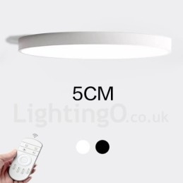 Designer Touch Decorative Ultra Thin Dimmable Modern Contemporary Nordic Style Flush Mount Ceiling Lights with Acrylic Shade with Remote Control Also Can Be Used As Wall Light