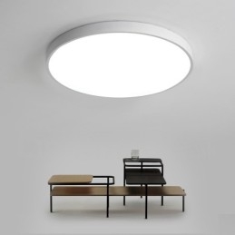 Designer Touch Decorative Ultra Thin Dimmable Modern Contemporary Nordic Style Flush Mount Ceiling Lights with Acrylic Shade with Remote Control Also Can Be Used As Wall Light